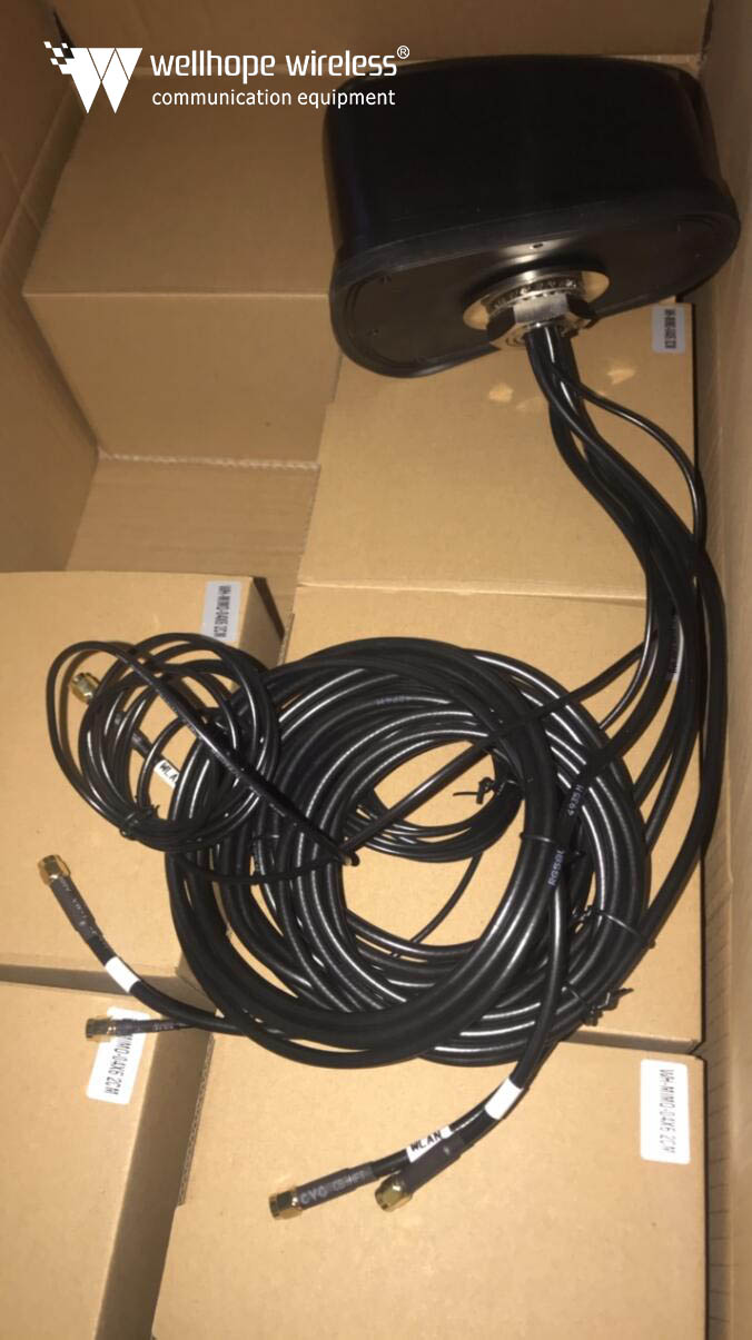 5G 4G wlan GPS 6 cable in one antenna 